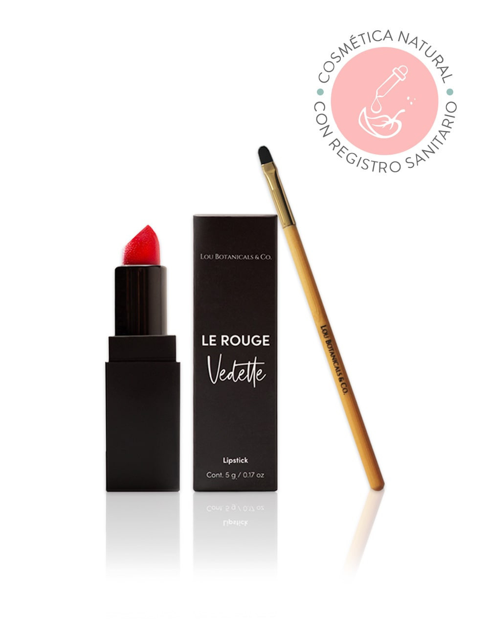DESCONTINUADO PACK LE ROUGE + LIP BRUSH: Labial rojo con brocha para pintar labios