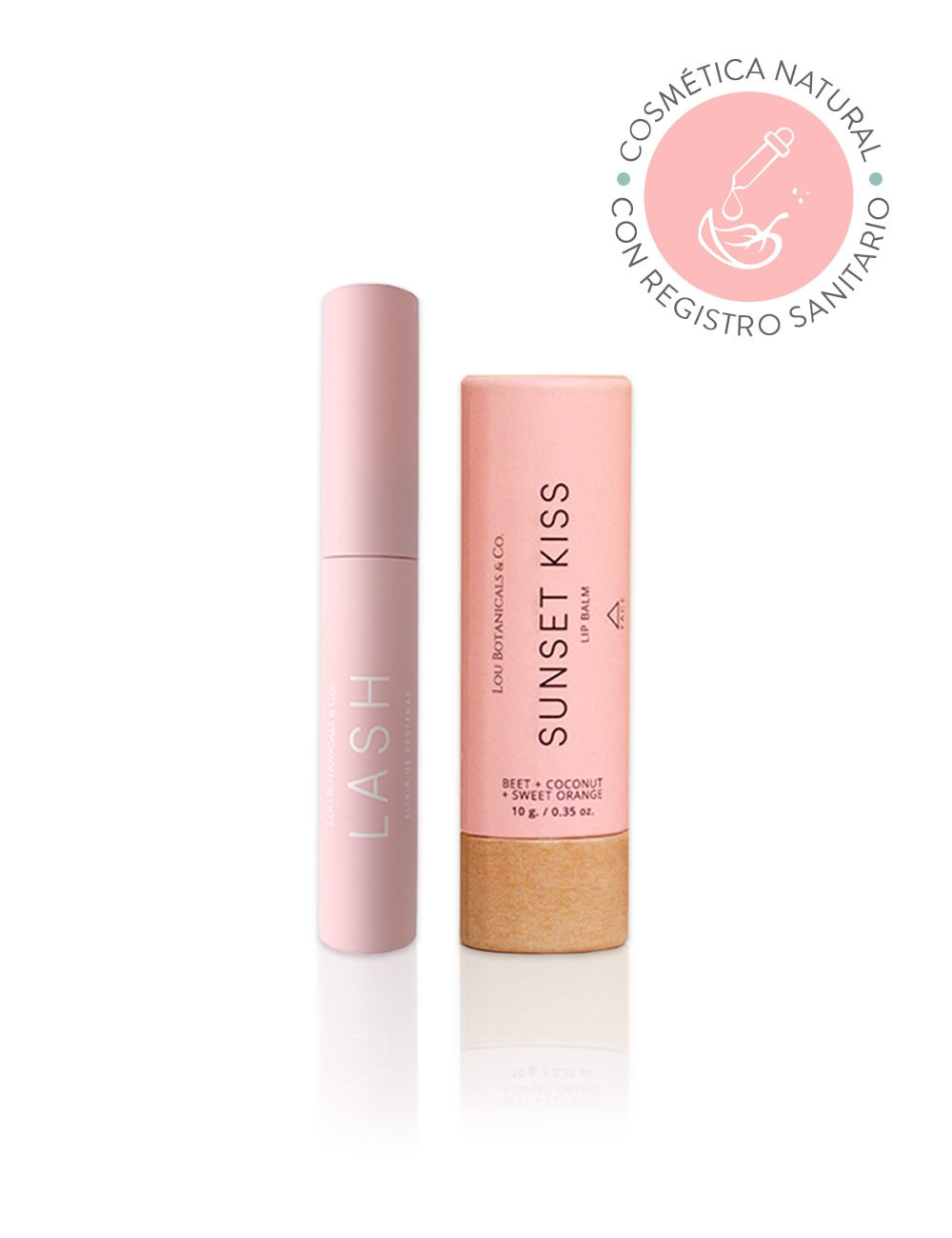 DESCONTINUADO PACK LASH + SUNSET KISS: Fortalecedor de pestañas y humectante para labios