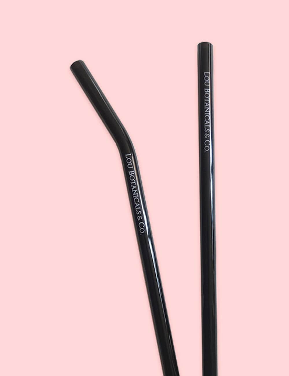 CAÑITA REUTILIZABLE DE VIDRIO Negra