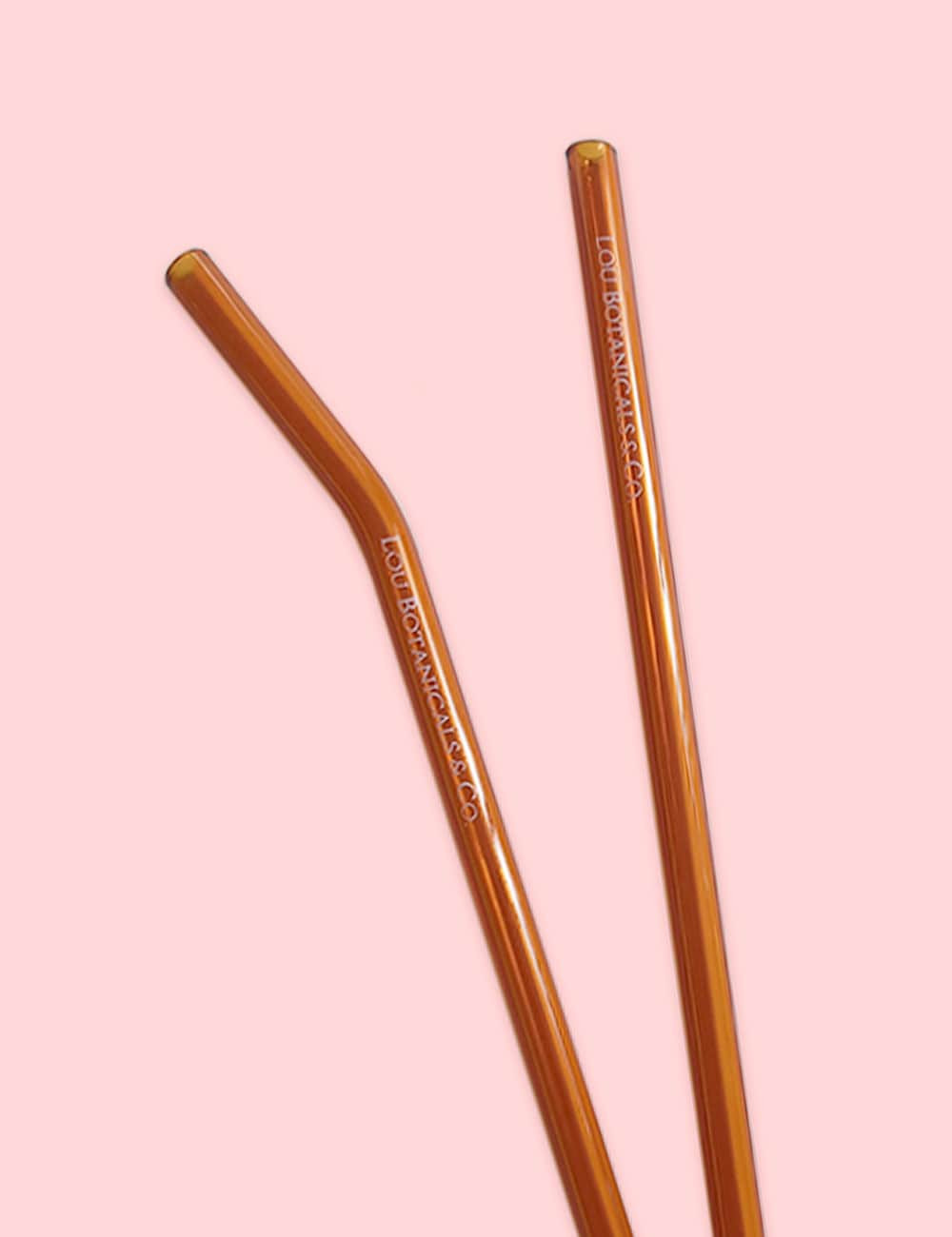 CAÑITA REUTILIZABLE DE VIDRIO Anaranjada