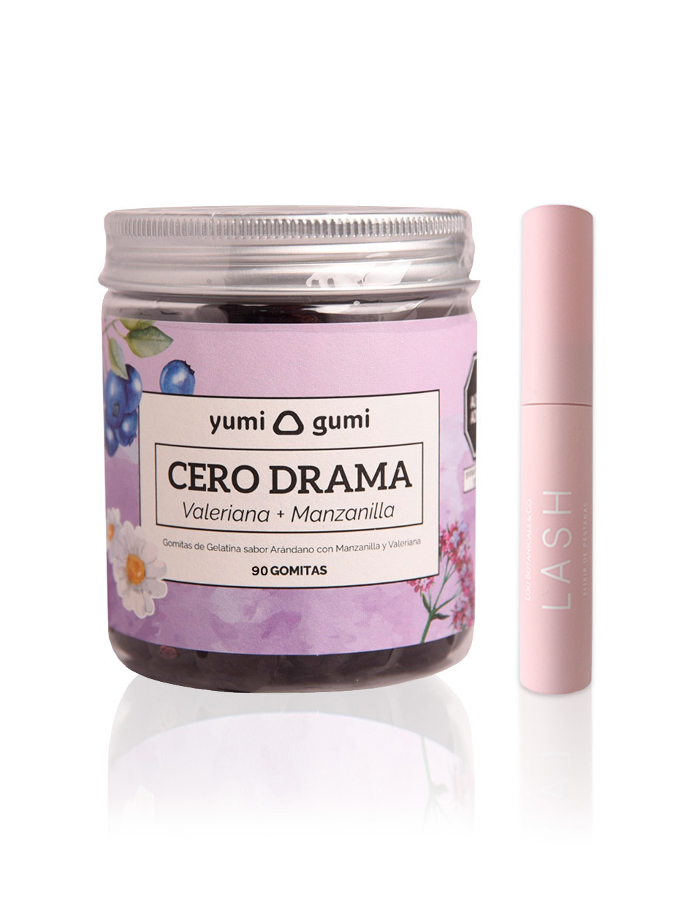 PACK GOMITAS PARA DORMIR + LASH: Elixir para pestañas y cejas con aceite de ricino sin caja