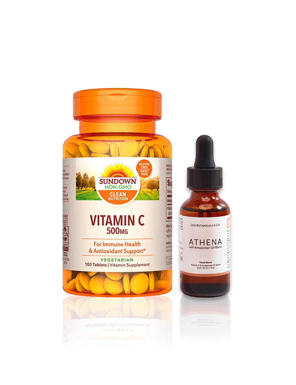 PACK VITAMINA C Y ATHENA: Sérum Facial de Vitamina C con Sacha Inchi, Aguaje y Moringa