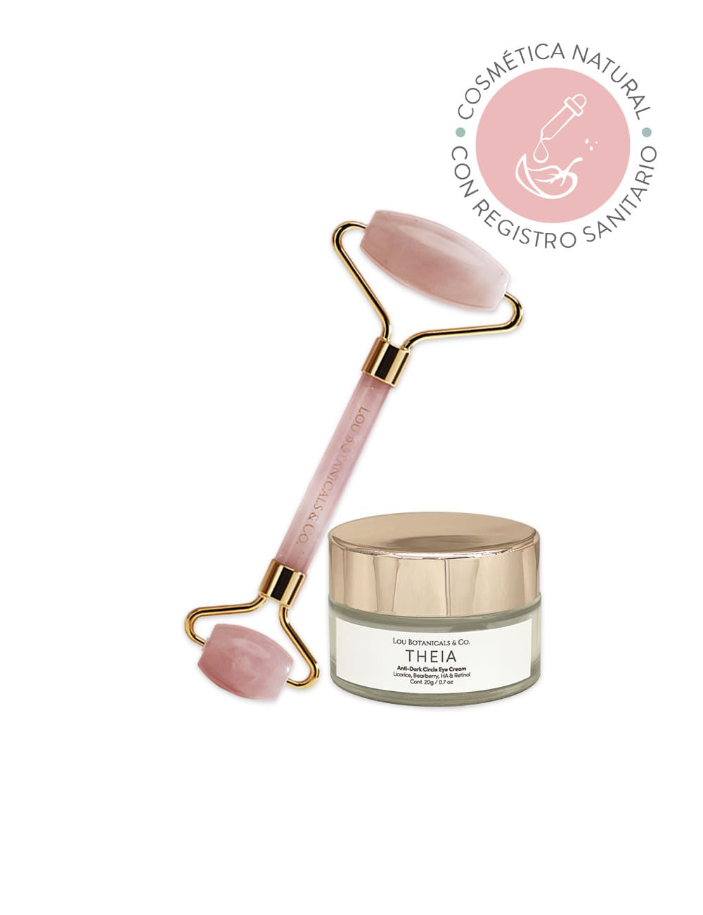 PACK THEIA + RODILLO: Contorno de Ojos y Rodillo para Masaje Facial