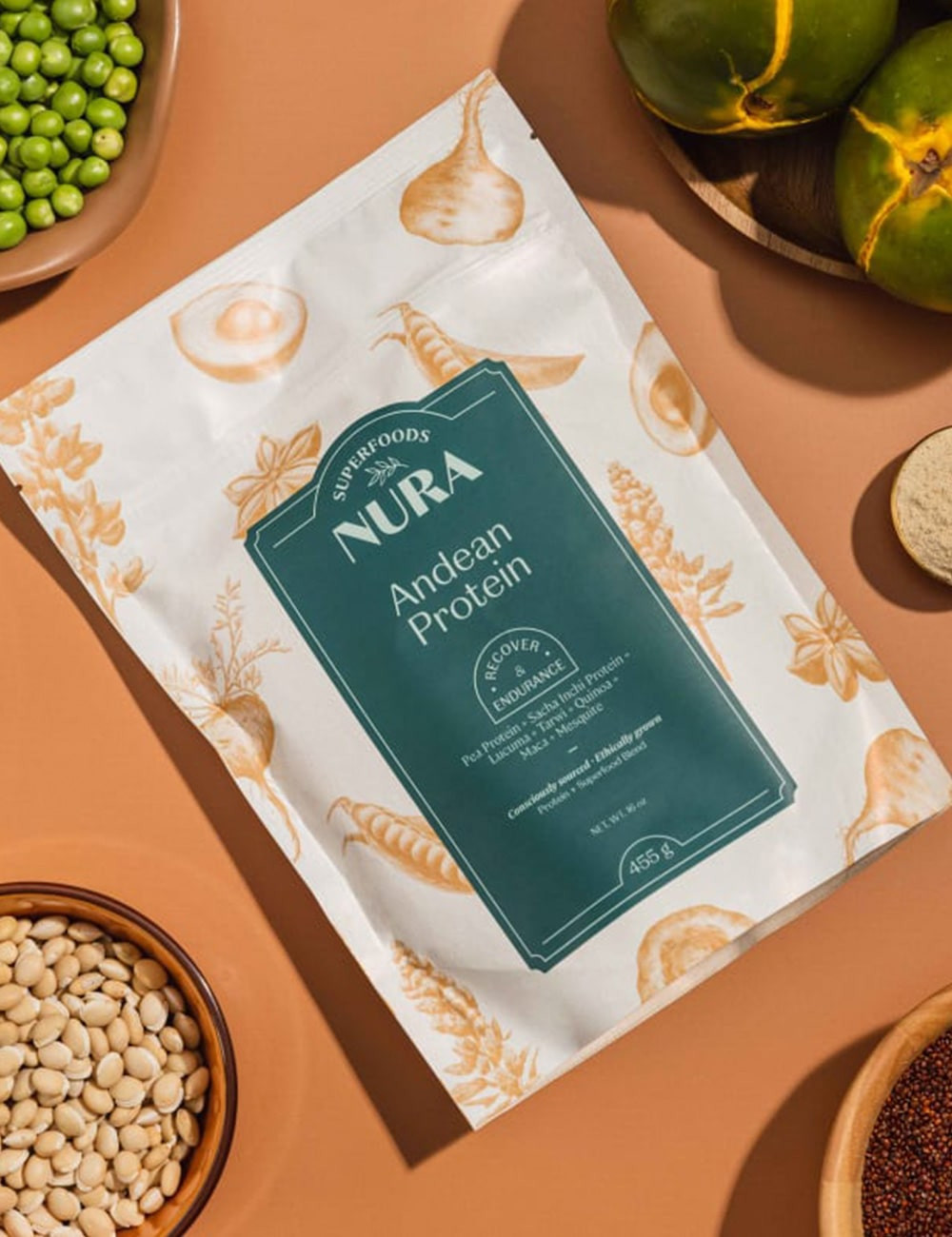 NURA - ANDEAN CHOCO PROTEIN Superfoods sabor a chocolate 455g