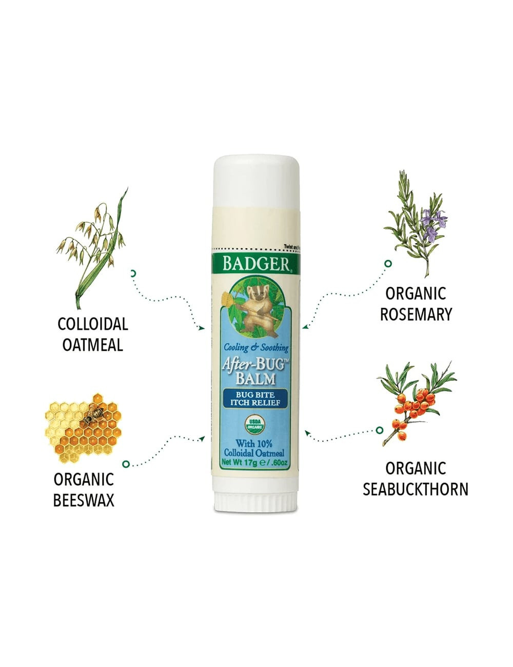 BADGER - AFTER BUG Bálsamo orgánico para picaduras