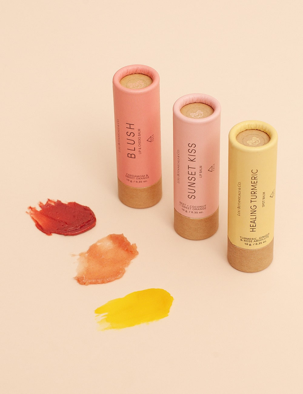 PACK BÁLSAMOS: Blush, Sunset Kiss y Healing Turmeric