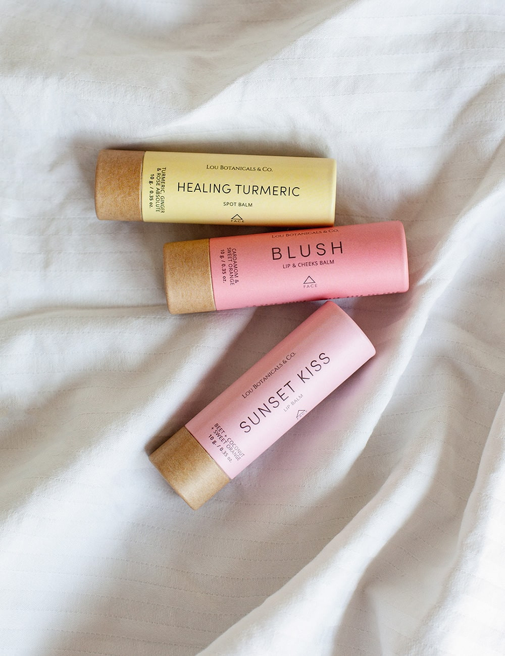 PACK BÁLSAMOS: Blush, Sunset Kiss y Healing Turmeric