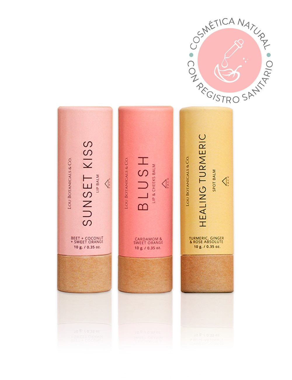PACK BÁLSAMOS: Blush, Sunset Kiss y Healing Turmeric
